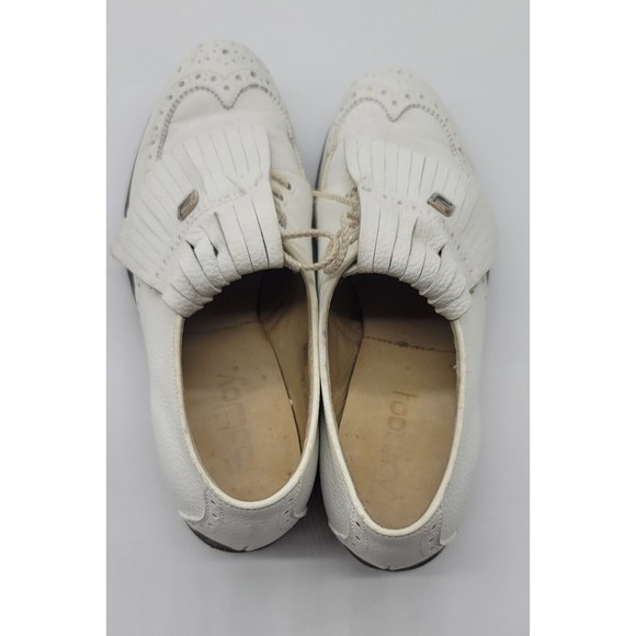 Foot Joy women's SZ 5.5B vintage Leather Wing tip Tassel golf shoes - Picture 4 of 5